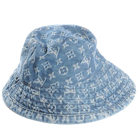 louis vuitton denim bucket hat.